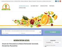 Tablet Screenshot of annuaire-micronutrition.com